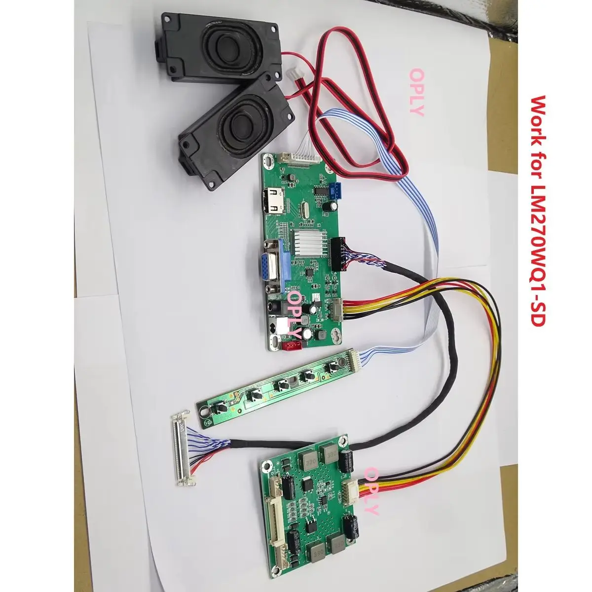 EDP Controller Board + Speaker for LM270WQ1-SDA2/SDA1/SDB1/SDDB LM270WQ1-SDC2/SDD2 27' 2560x1440 HDMI-Compatible VGA LED Panel