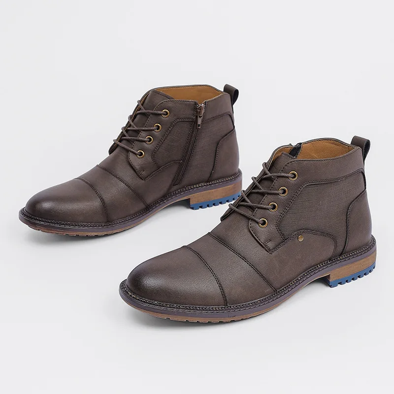

Мужские винтажные ботинки, новые модные удобные кожаные мужские ботинки, роскошный дизайн, уличная мужская социальная обувь