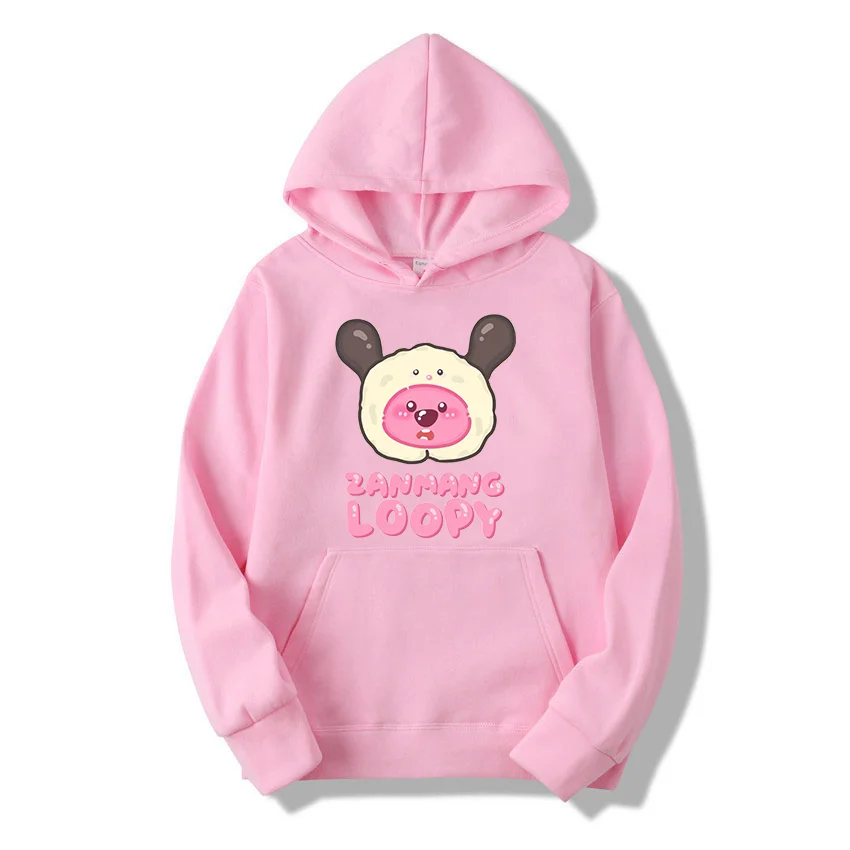 Korean popular doll Loopy printed hoodies Couple student sports street casual hoodie