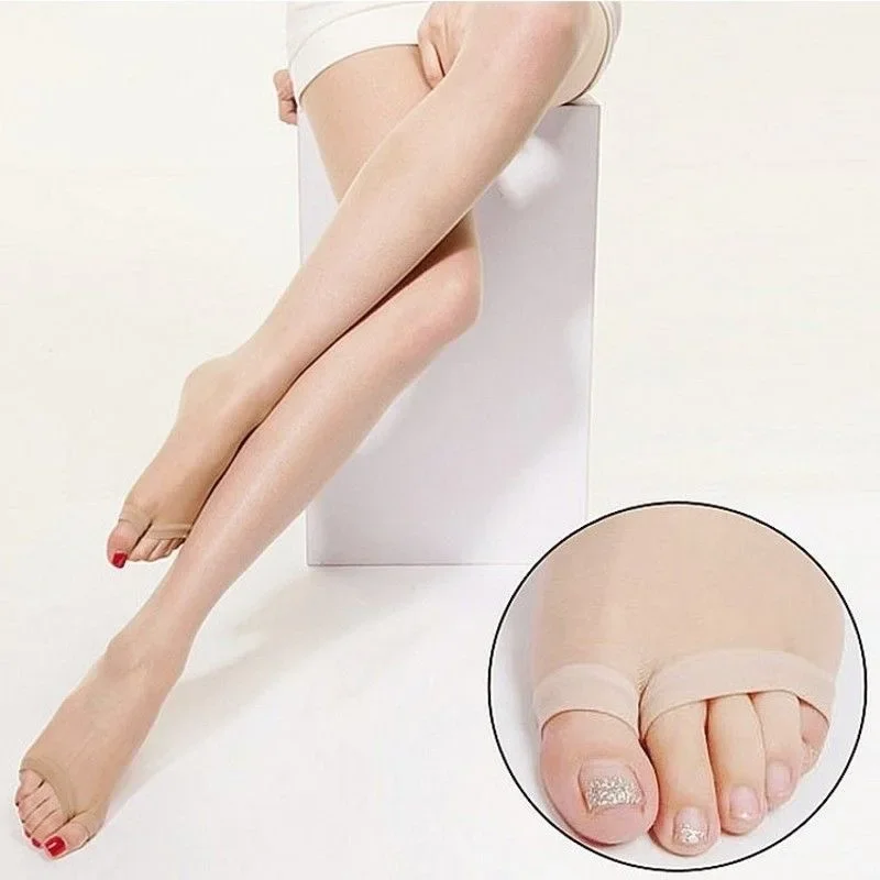 Summer Smooth Footless Sheer Stockings Sun Protection Ultra-thin transparent Tights Women See Through Fingerless Socks For Heels