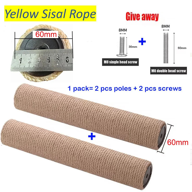 DIY Kat Klimboom Toren Paal Accessoires Vervangingen Huisdier Kat Speelgoed Krabpalen Harde Papieren Buis Pijlers Met Sisal Touwen