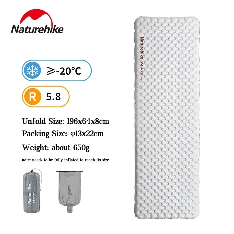 Naturehike Camping Mat 3.2/5.8/8.8 Hoge R Waarde Ultralight Warme Opblaasbare Matras Outdoor Draagbare Opvouwbare Opblaasbare Matten