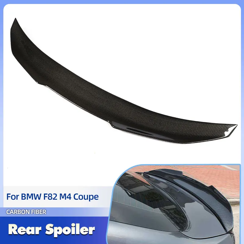 

Автомобильный задний спойлер багажника, крылья из углеродного волокна для BMW F82 M4 Coupe 2-дверный 2014-2019, гоночный задний спойлер, багажник, крыло, комплект кузова