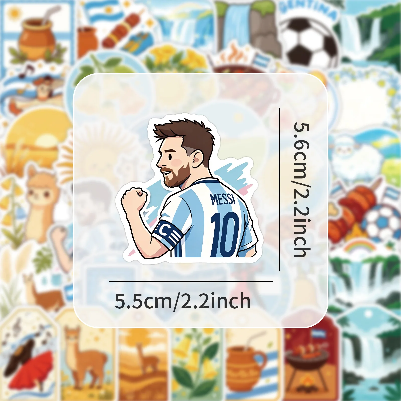 50PCS Argentina Travel Stickers Flag Soccer Tango Empanada Country Landscape Waterproof Decor For Luggage Laptop Water Stickers - view 4