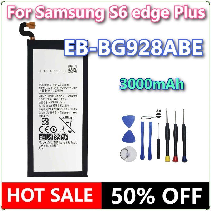 

Brand New EB-BG928ABE 3000mAh Phone Battery For Samsung S6 edge Plus SM-G9280 G928P G928F G928V G9280 G9287 Plus S6edge+ +Tools