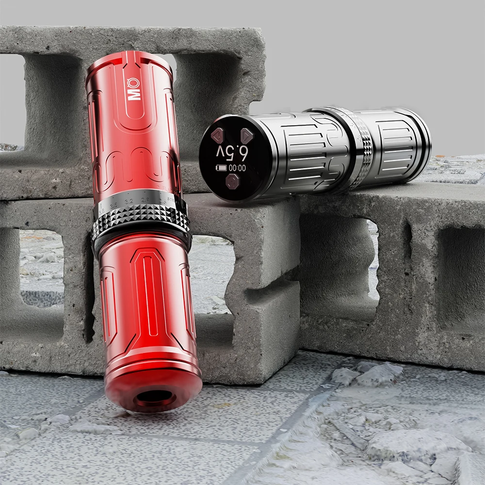1500mAh Brushless Motor Adjustable Stroke MO Armor Wireless Tattoo Pen Machine With RCA Head