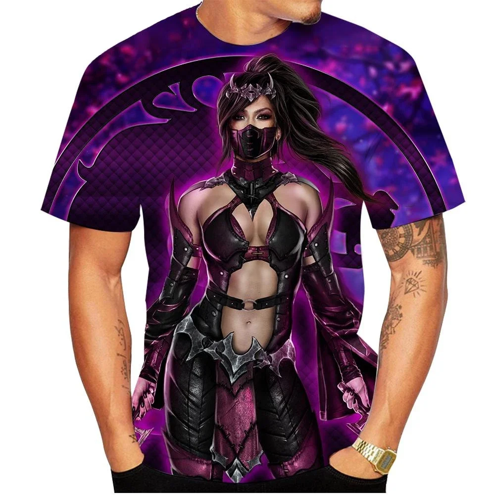 New Summer Hot Sale Mortal Kombat 3D Printed Men's/women's T Shirt Short-sleeved Round Neck Clothing Plus Size Unisex Clothing