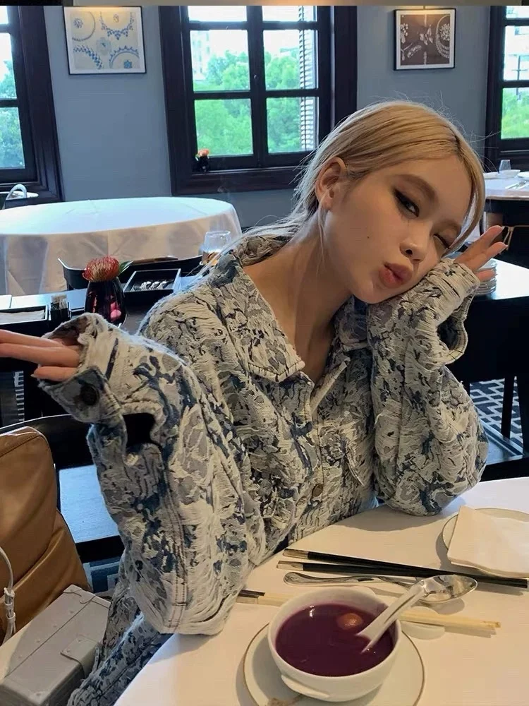 

Американская утолщенная джинсовая куртка в стиле High Street для мужчин и женщин, винтажный дизайн, повседневный стиль, короткая верхняя одежда