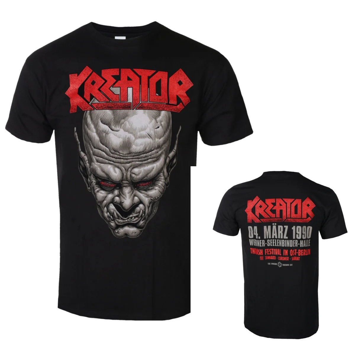 2026 Rare Kreator Demon Battlefield Printed T-shirt Thrash Metal Band Style Daily T-shirt  Suitable for Both Men and Women