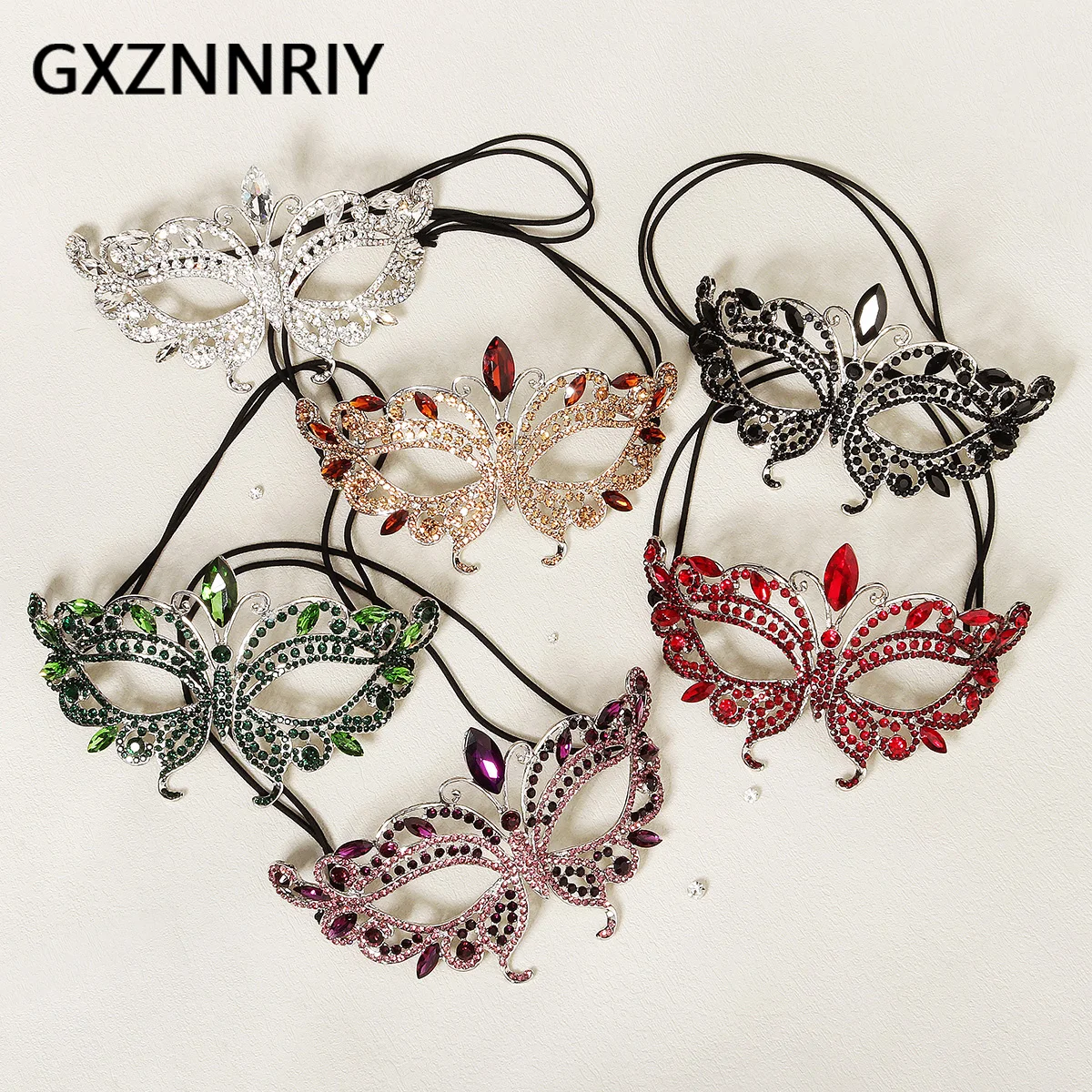 Fashion Crystal Butterfly Face Mask for Women Accessories Femme Trendy Prom Hyperbole Masquerade Party Luxury Jewelry Gift