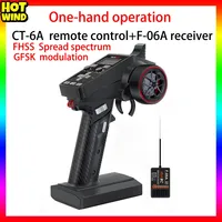 Hotrc Ct-6a 6-channel 2.4ghz Radio System Transmitter Remote Control With F-06a Receiver For Rc Toy Car Nesting And Fishing Boat