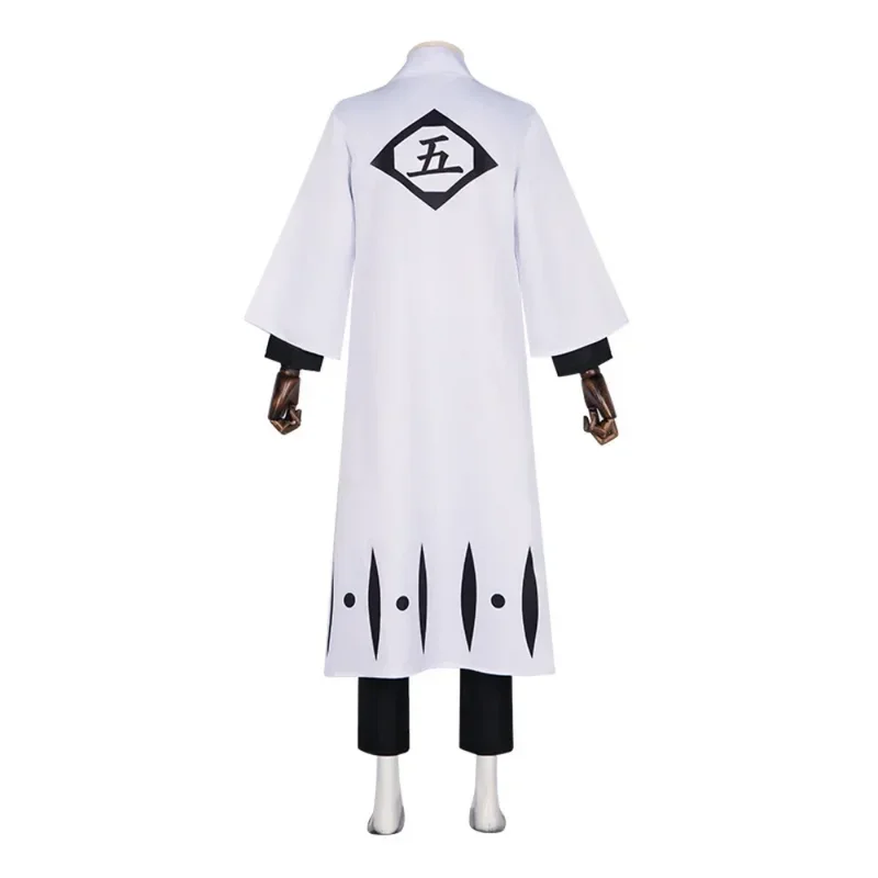 Anime Bleach Aizen Sousuke Cosplay Costume Wig Sets Bleach Thousand Year Blood War Gotei 13 Team 5 Captain Robe Kimono Outfi # 1