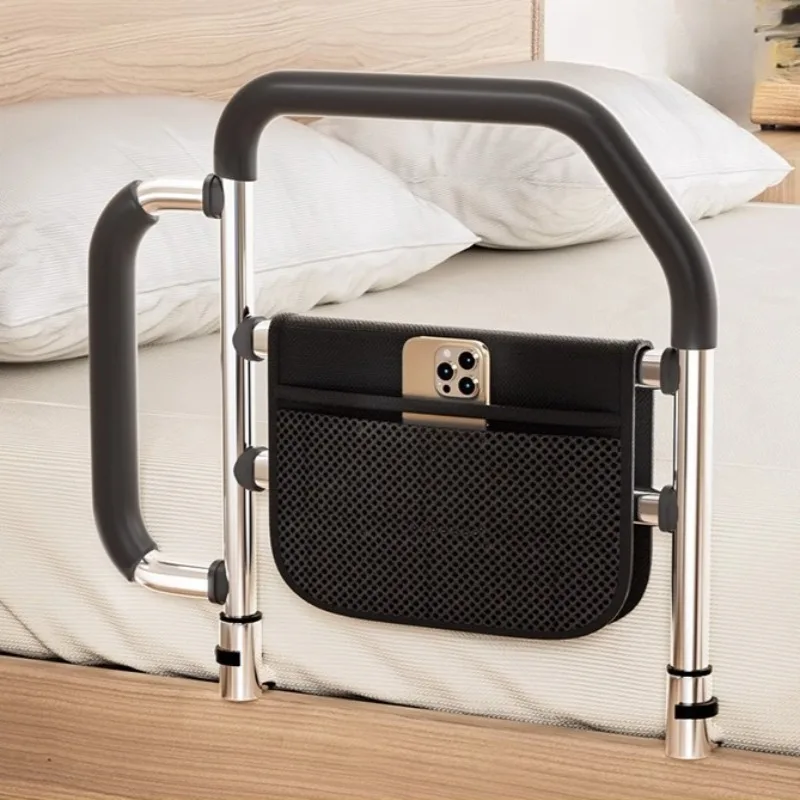 

Bed Rails for Elderly Safety-Bed Assist Rail Height-Adjustable Handle-Bedside Guard Grab Bars Storage Pocket-Fits All Bed Sizes