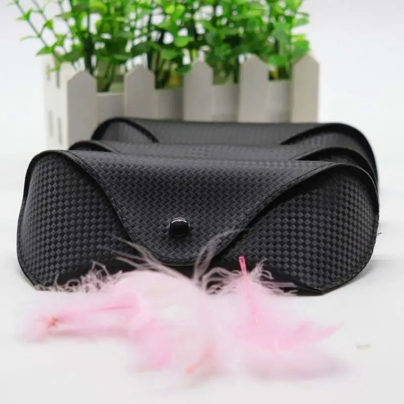 Glasses Case Women Carbon Fiber Pattern Glasses Bag Fashion Portable Sunglasses  Bag Accessories Eyeglasses Case Sunglasses Box