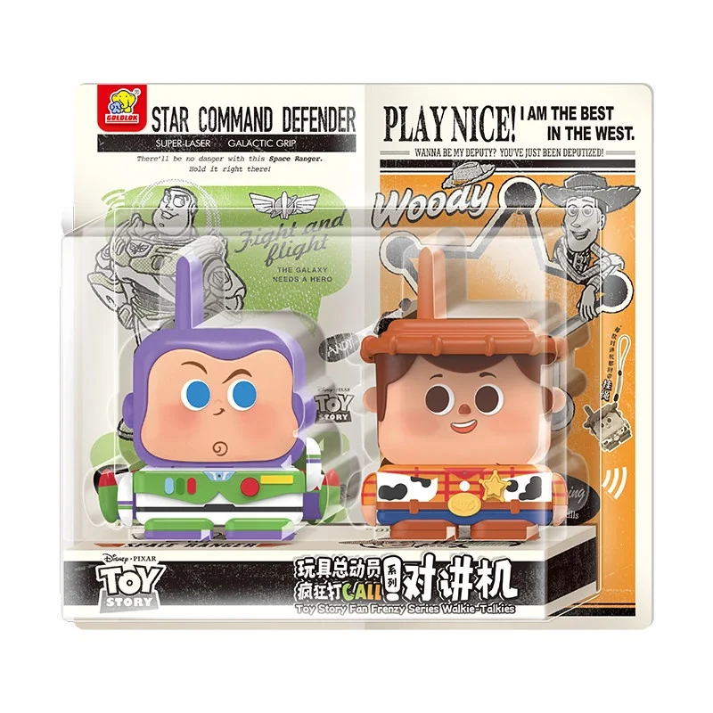 在庫あり-ゴールドロック-ウォーキートーキー-トイ・ストーリー-ウッディ-インタラクティブ-ポータブル-ソーシャルトイ-コレクター向けギフト-ホームデスクトップデコレーションに最適