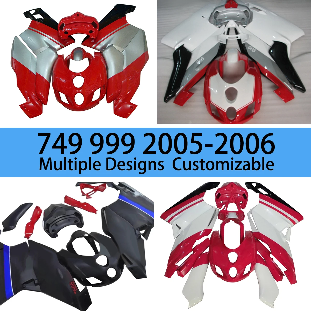 For DUCATI 999 2005 2006 Cool Fairings 749 05 06 Motorcycle Complete Body Plastics Set Covers Fairing Kit