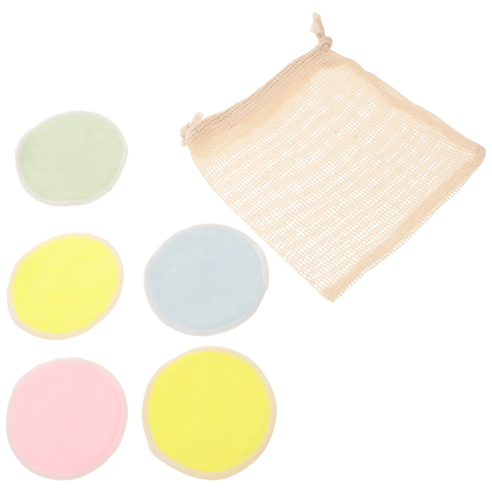 แผ่นเช็ดเครื่องสำอาง 5 ชิ้น คุณภาพสูง ล้างทำความสะอาดได้ ไม่ระคายเคืองผิว สำหรับทุกสภาพผิว พร้อมพัฟ