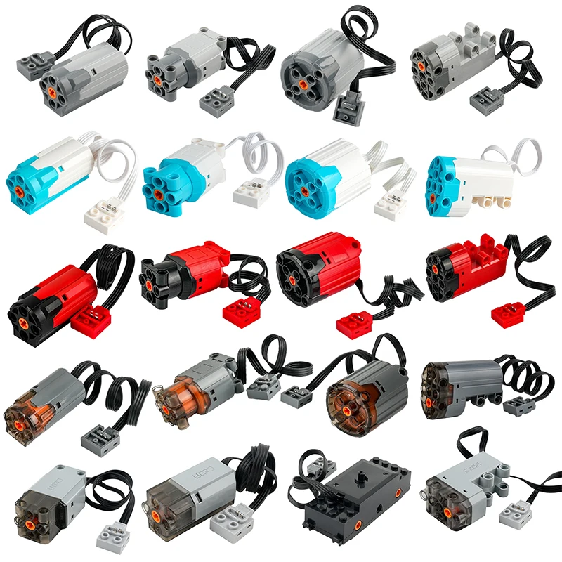 MOC Power Functions Technical Motor Kit M L XL Servo Motor Battery Box Receiver for Building Blocks DIY Model Car Upgrade Toy