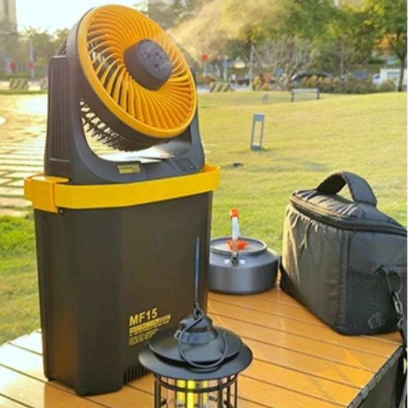 

‌7L Outdoor Misting Fan Rechargeable Camping Cooler with 3-Speed Spray Industrial-Grade Portable Air Conditioner for Worksite