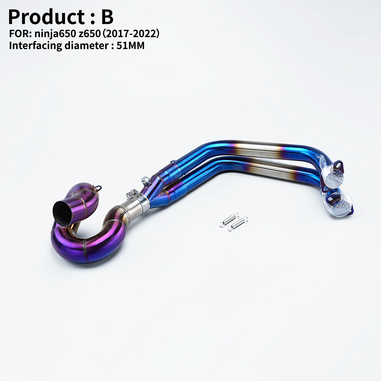 

FOR NINJA650 Z650 2017-2022 Motorcycle Exhaust Slip-On full System Escape Front Link Pipe mid-section modification original Tube