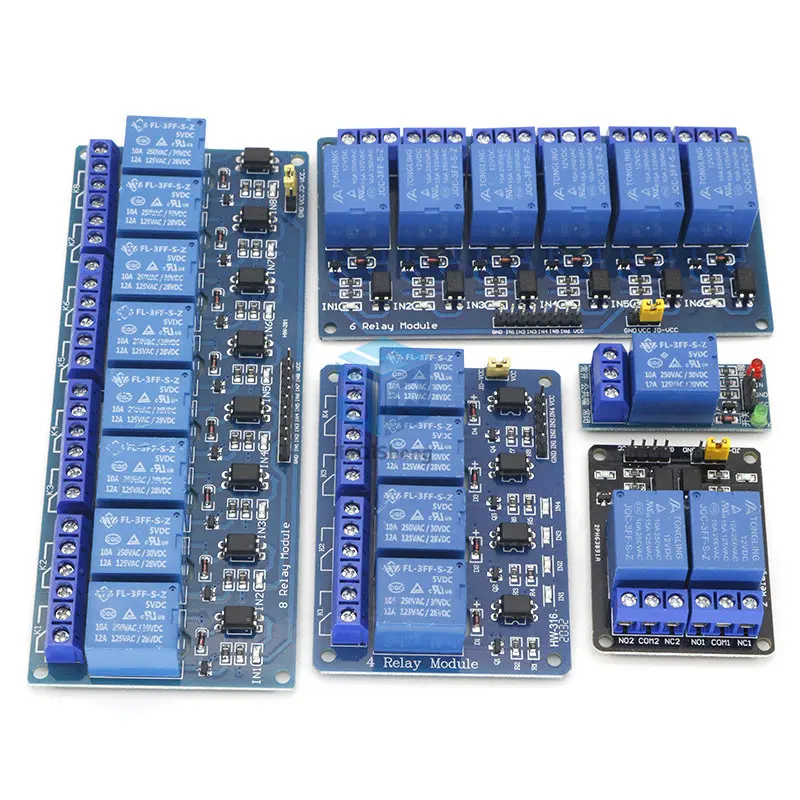 5v 12v 1 2 4 6 8 channel relay module with optocoupler Relay Output 1 2 4 6 8 way relay module for arduino In stock