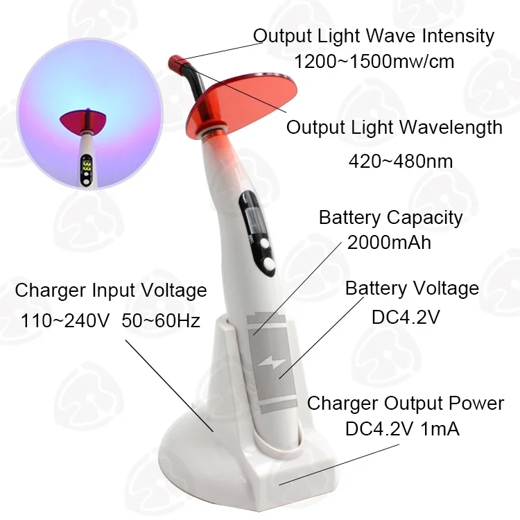 ODM Dentals Curing Lamp Type Wireless Dentals Lamp Led Curing Light