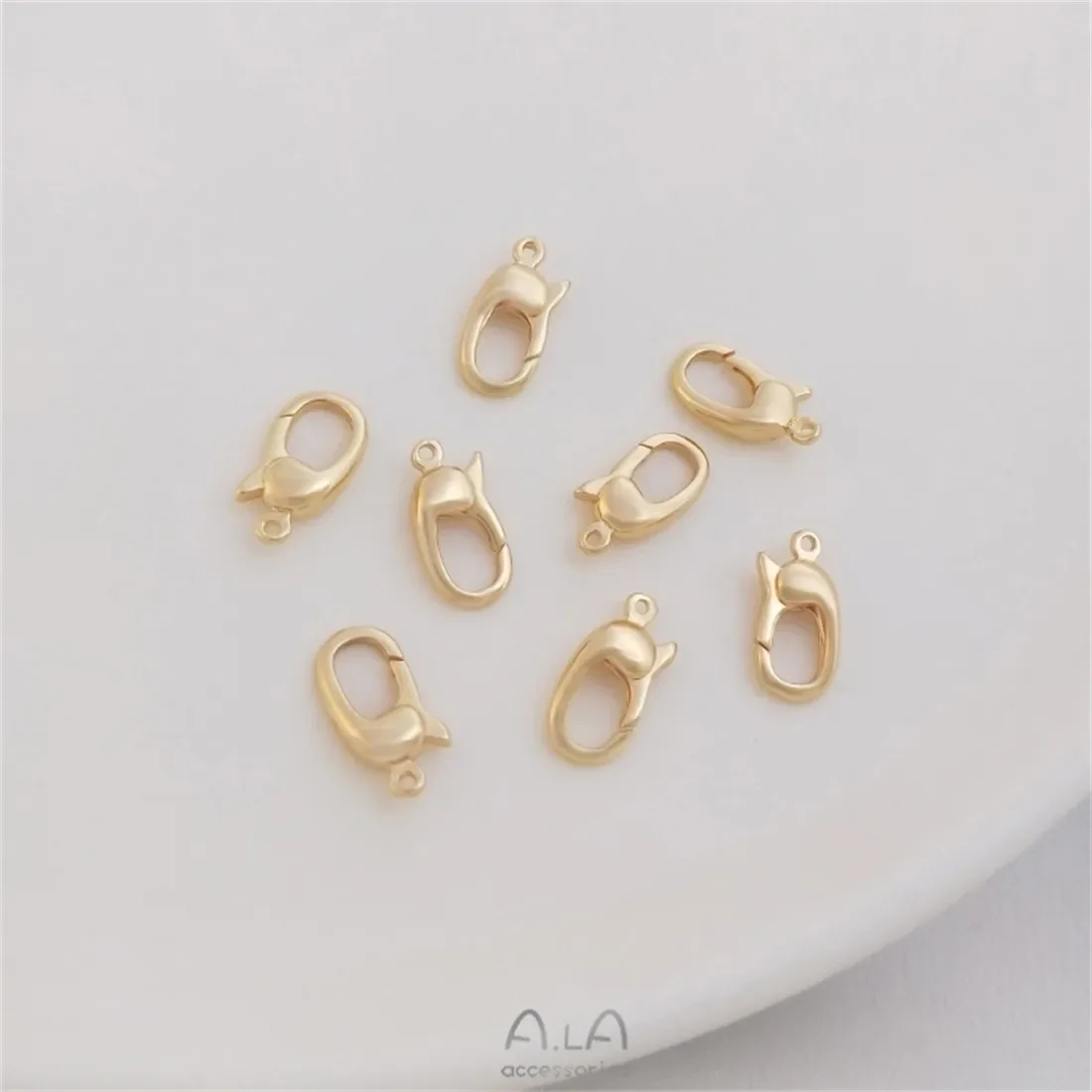 

Korean Lobster Buckle 14K Gold-Color Spring Buckle Handmade DIY Bracelet Necklace Jewelry Connection Closing Clasp Accessories