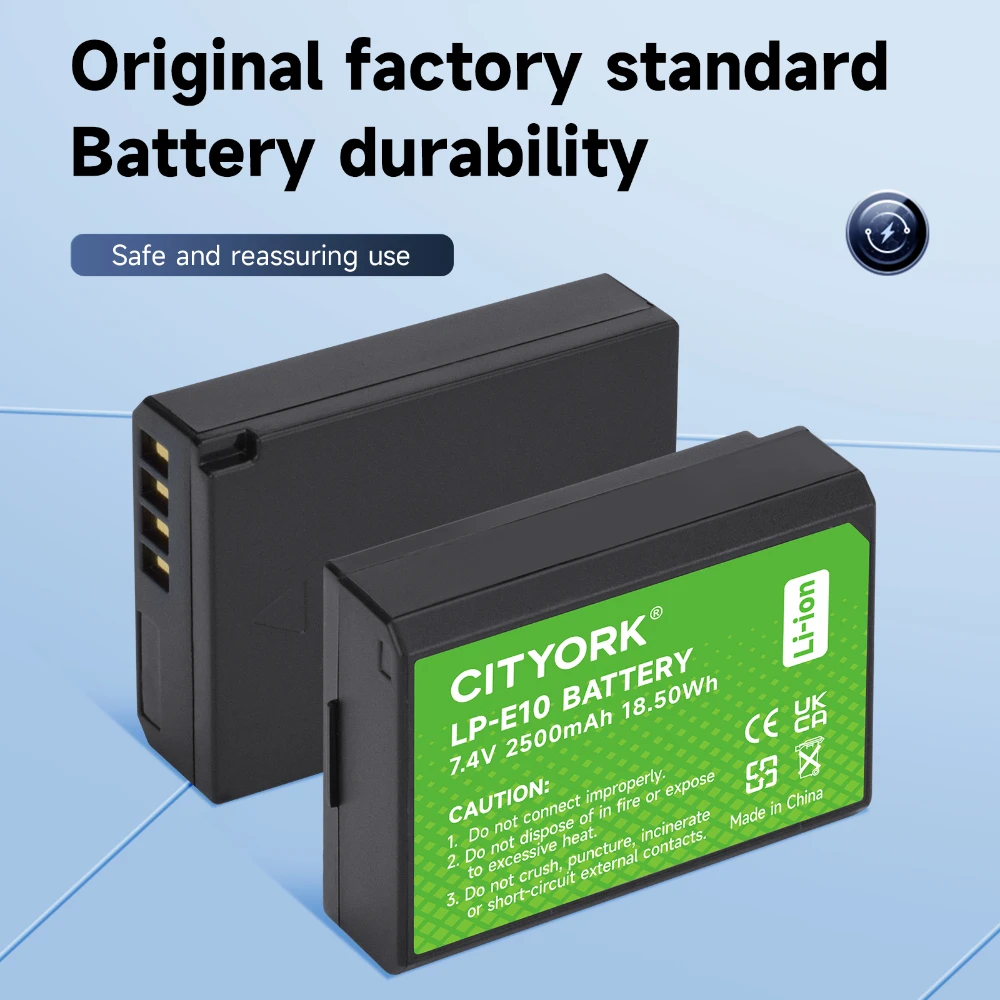 LPE10 LP E10 LP-E10 Camera Battery with LCD Dual Charger for Canon EOS 4000D 2000D 1200D 1300D 1100D KISS X50 X70 Rebel T3 T5 T6