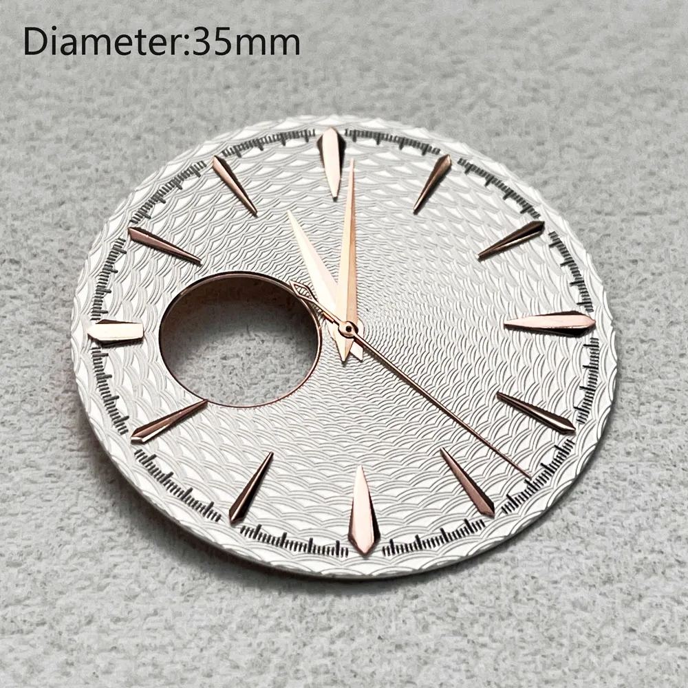 PRESAGE dial nh38 35mm untuk casing PRESAGE 40mm casing emas mawar cocok dengan gerakan otomatis NH38 SSA785J1/SSA405J1/SSA407J mod jam tangan