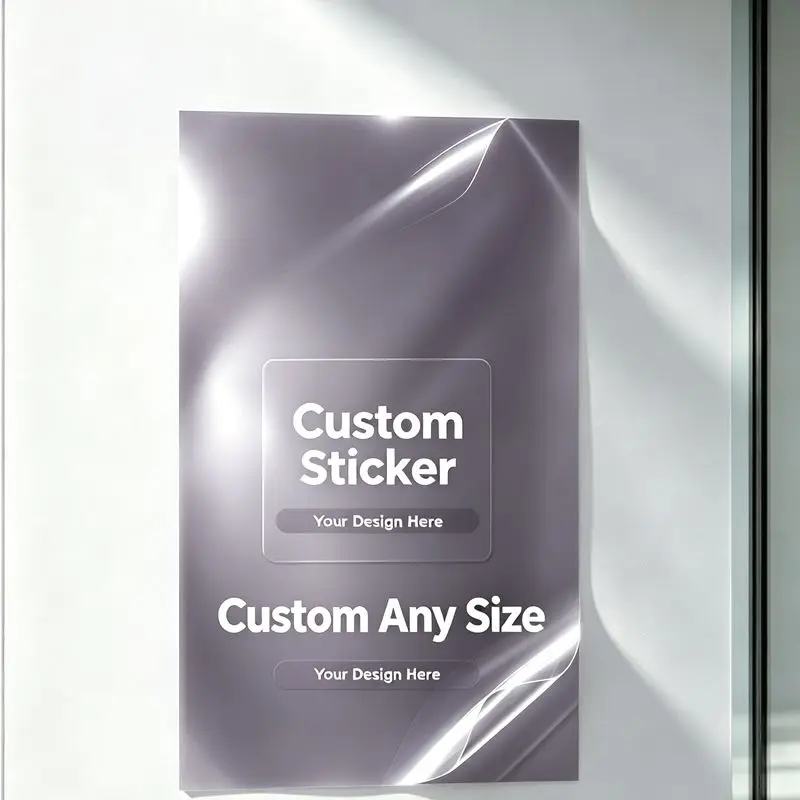 Custom Any Size Sticker Personalized Printed Decal Self-Adhesive Fit Home Supermarket Outdoor Window Hotel Shop Warning Message