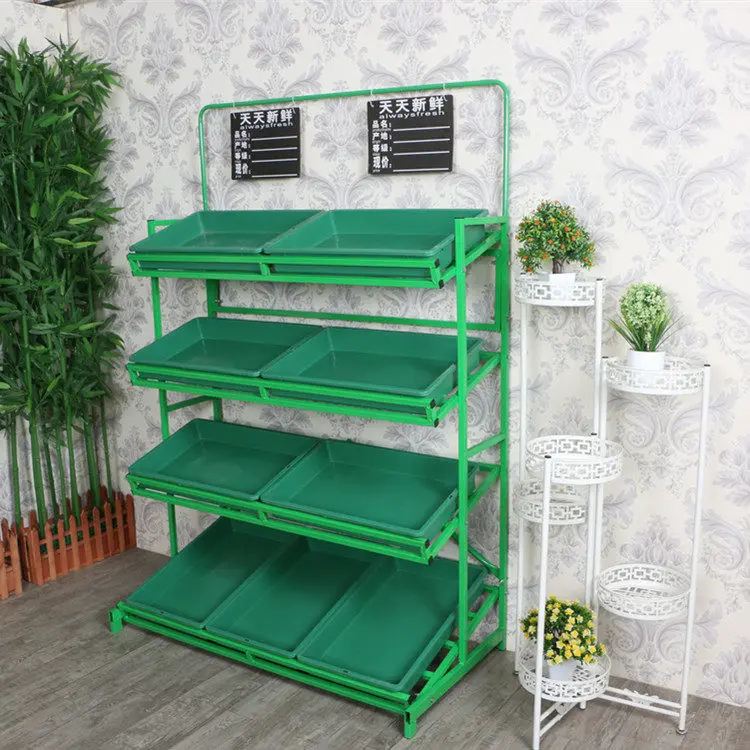 

Стеллажи для фруктов и овощей из кованого железа для супермаркетов, полки для хранения фруктов и овощей, товары для торговли фруктами и овощами