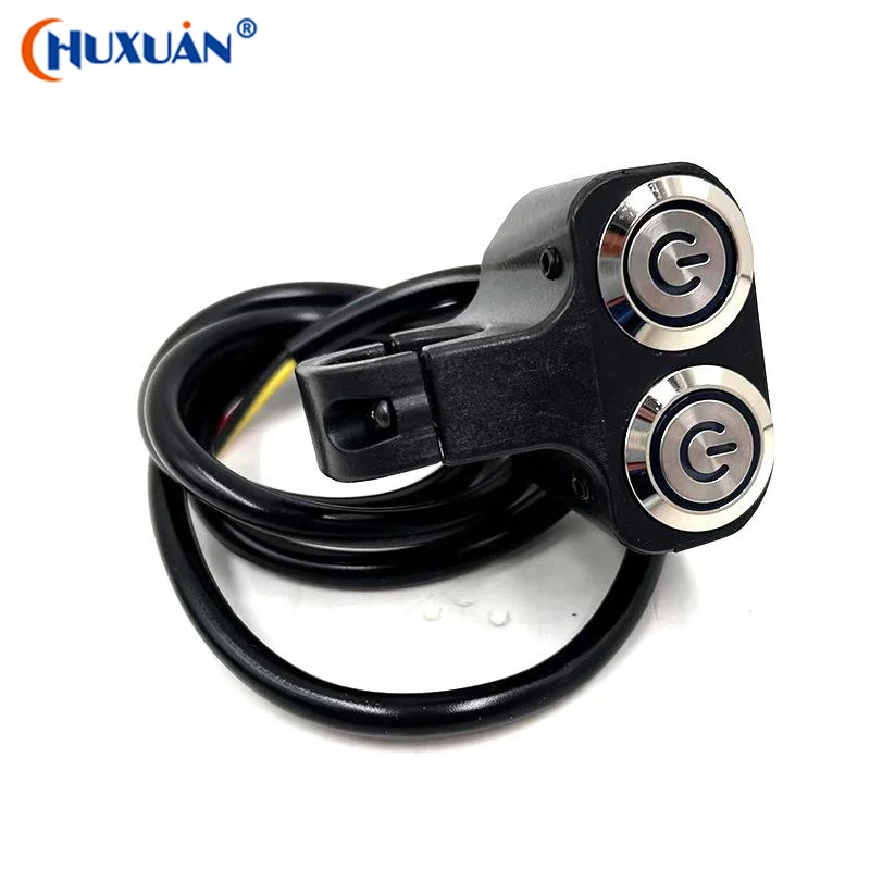 Q 1Pcs Motorcycle Handlebar Switch Button Headlight Spotlight Fog Lamp Brake Light ON-OFF Switches for Dirt Electric Bike