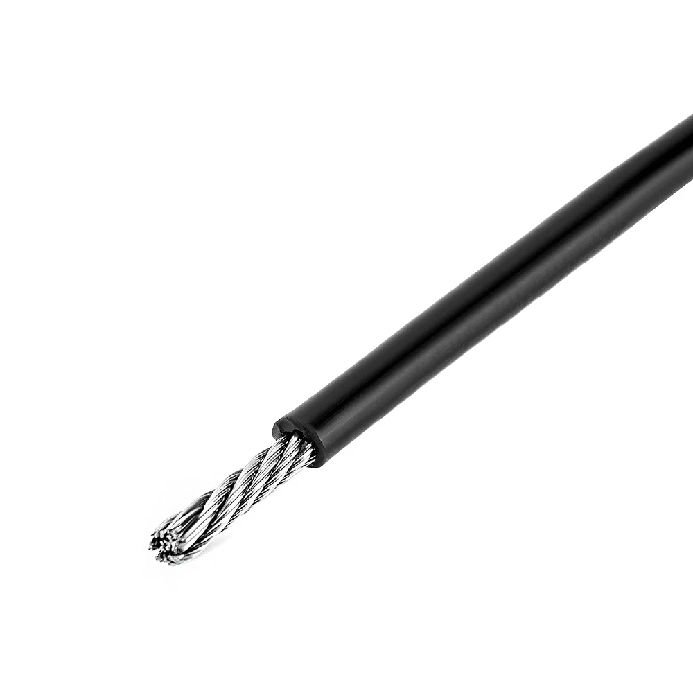 1–6 mm schwarzes PVC-Stahldrahtseil, 304-Edelstahl-Handhabungs-Aufhängung, Stahlkabelseil für die Handhabung von Leitplanken, 5–100 m – Detail 7