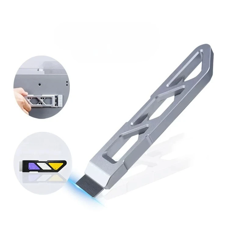 Magnetic Scraper With CNC Metal Blade For Bambu Lab 3D Printer Hot Bed