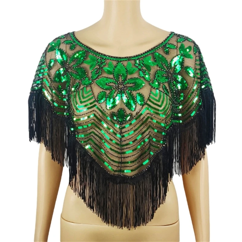 

Роскошные вечерние накидки-шали с вышивкой и блестками для свадебных вечеринок