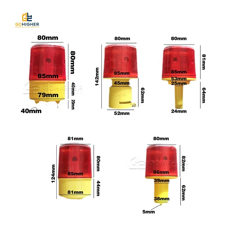 Tower Crane Accessories Spare Parts Flashing Light Solar Traffic Warning Lamp Light