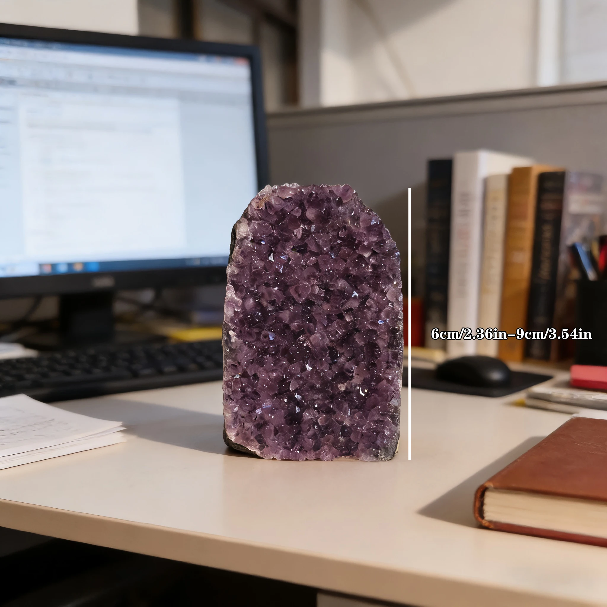 Stonehaven Natural Brazilian Amethyst Crystal Cluster Ornament Feng Shui Water Feature Purple Crystal Atmosphere Decorative Item