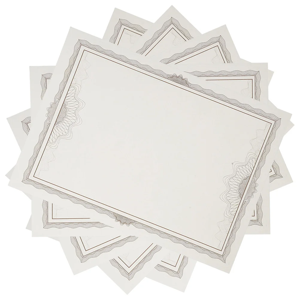 

5pcs Blank Certificate Paper 8.5X11 Inch Printable Diploma Liner For Awards Graduation Honors School Recognition Printing Paper
