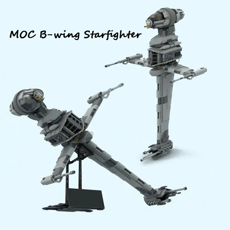 NEW 1480PCS Customed MOC Bricks SW Space Galaxy B-wing Starfighters MOD 10227 UCS Ver. Classic Building Blocks Model DIY Toys