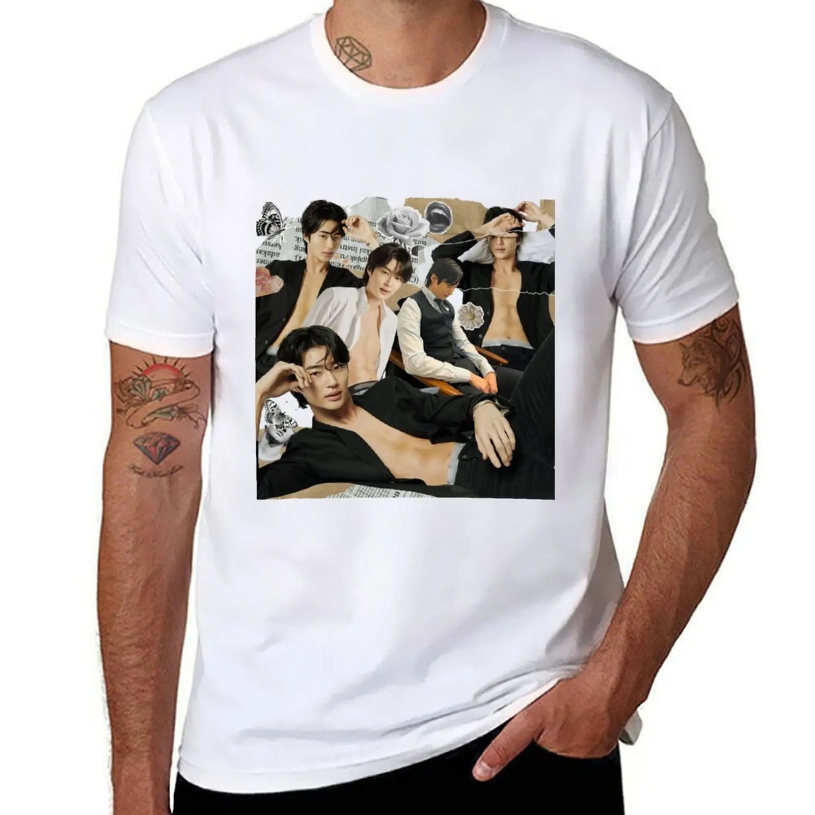 

T-Shirt graphic for for man tees Byeon shirts man cotton Woo-seok t t shirts