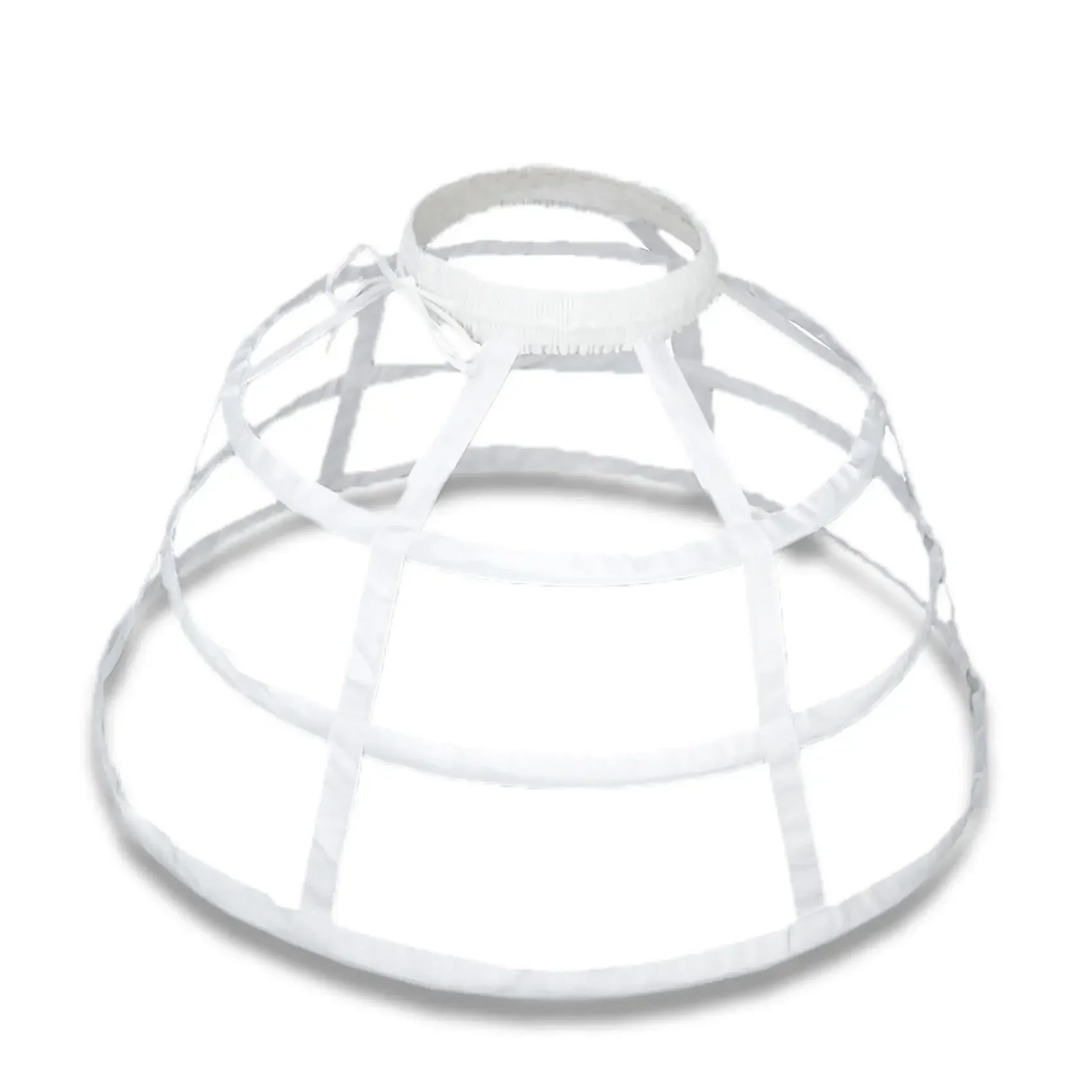 

Белый кринолин с тремя обручами для девочек, ажурная нижняя юбка в клетку, женская регулируемая нижняя юбка-корзина