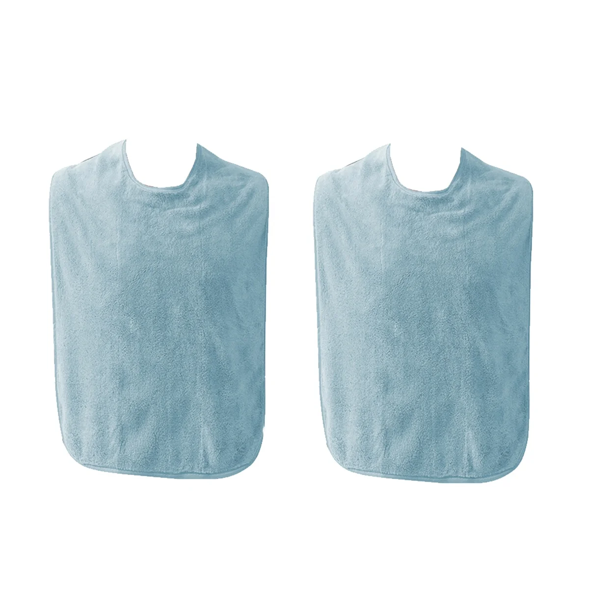 High-quality Adult Bibs for Men and Women , Reusable Terry Bibs for Elderly Senior, Waterproof Towel Bibs for Adults 2pcs