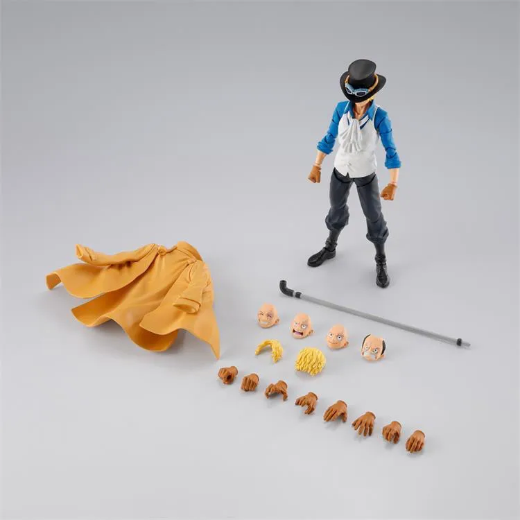 

【In Stock】Bandai SHF Sabo One Piece Revolutionary Army Chief of Staff Luffy's Second Brother Action Figure Doll Anime Model Toy