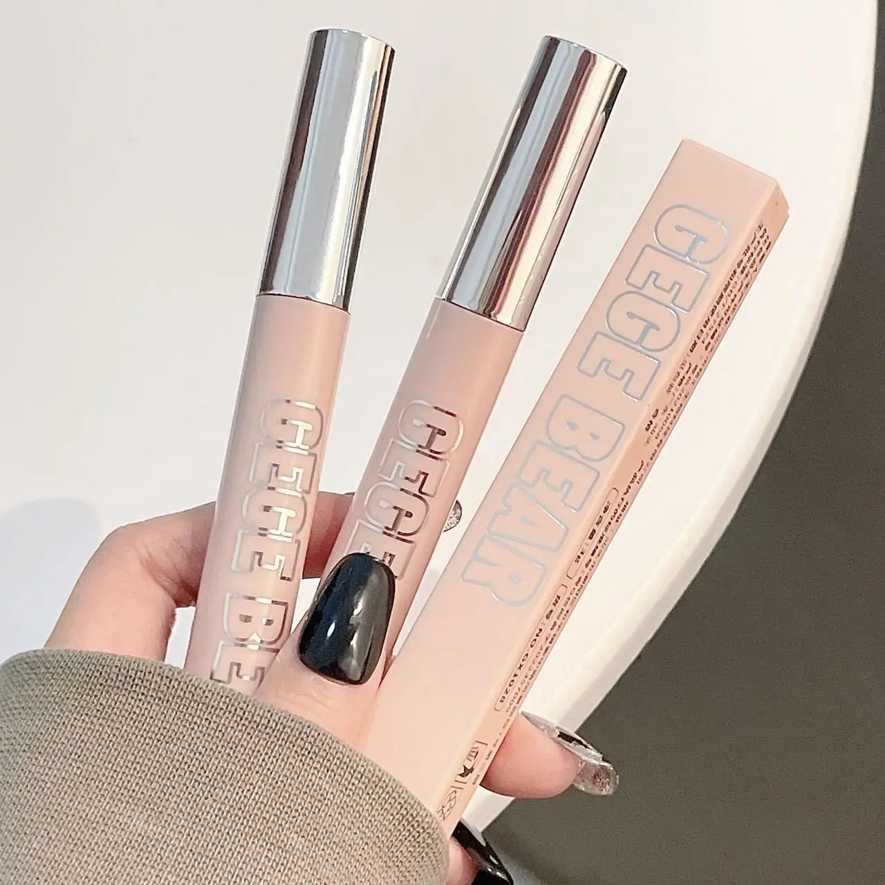 Gege bear mascara impermeabile snello arricciato con testina fine non sbava mascara esteso di lunga durata