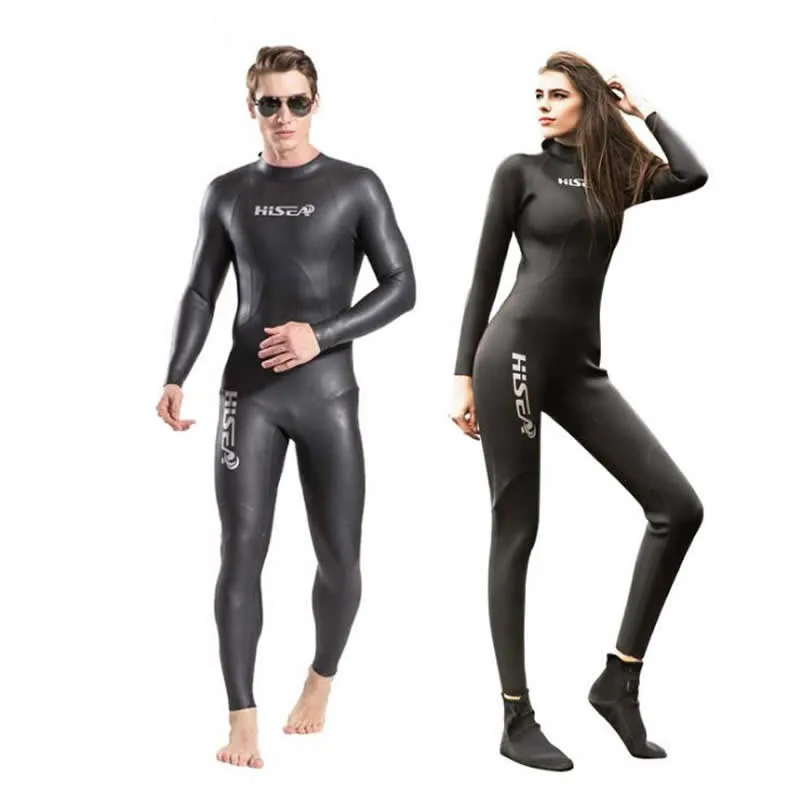 Hisea 3MM Men Women Triathlon Sharkskin Wetsuit Super Elastic Waterproof Smooth Skin Neoprene Soft Leather Fabric Japan YAMAMOTO