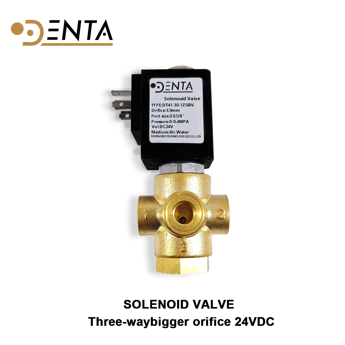 For Autoclave SOLENOID VALVE Three-way bigger orifice  DC 24V Medium:Air.Water spare autoclave parts tools dental clinic DC24