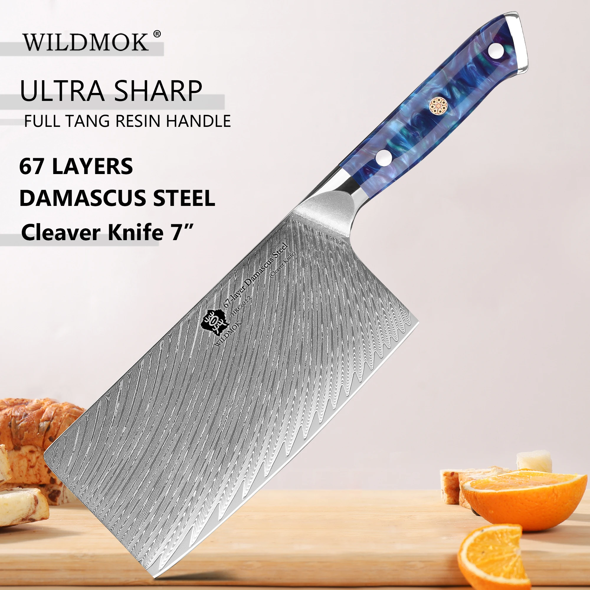 wildmok-professional-hand-forged-damascus-vg10-steel-7-inch-cleaver-knife-composite-resin-handlehigh-hardness-kitchen-knives