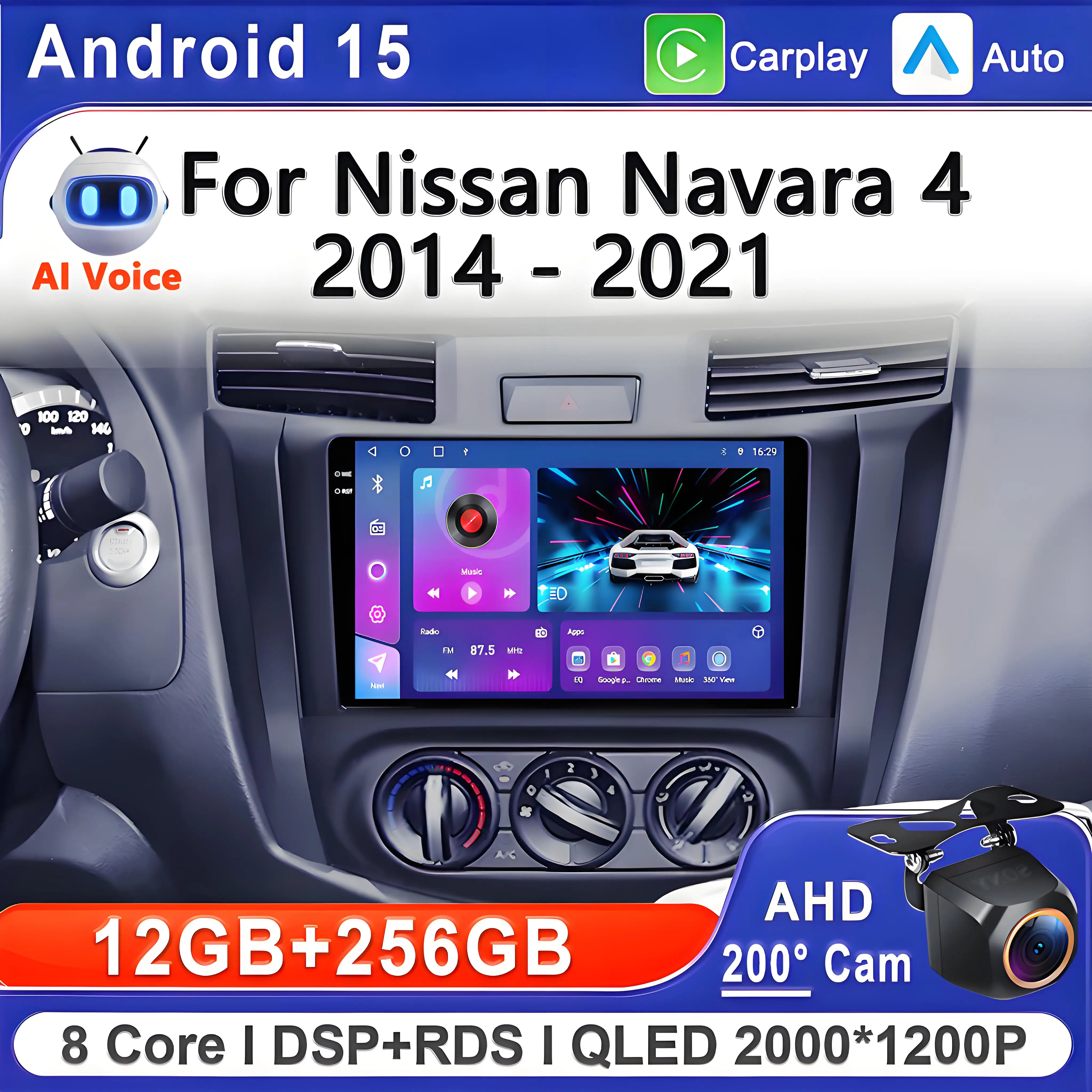 

Android 15 For Nissan Navara D23 IV 4 2014 - 2021 Car Radio Multimedia Video Player Navigation GPS Multimedia Car Electronics