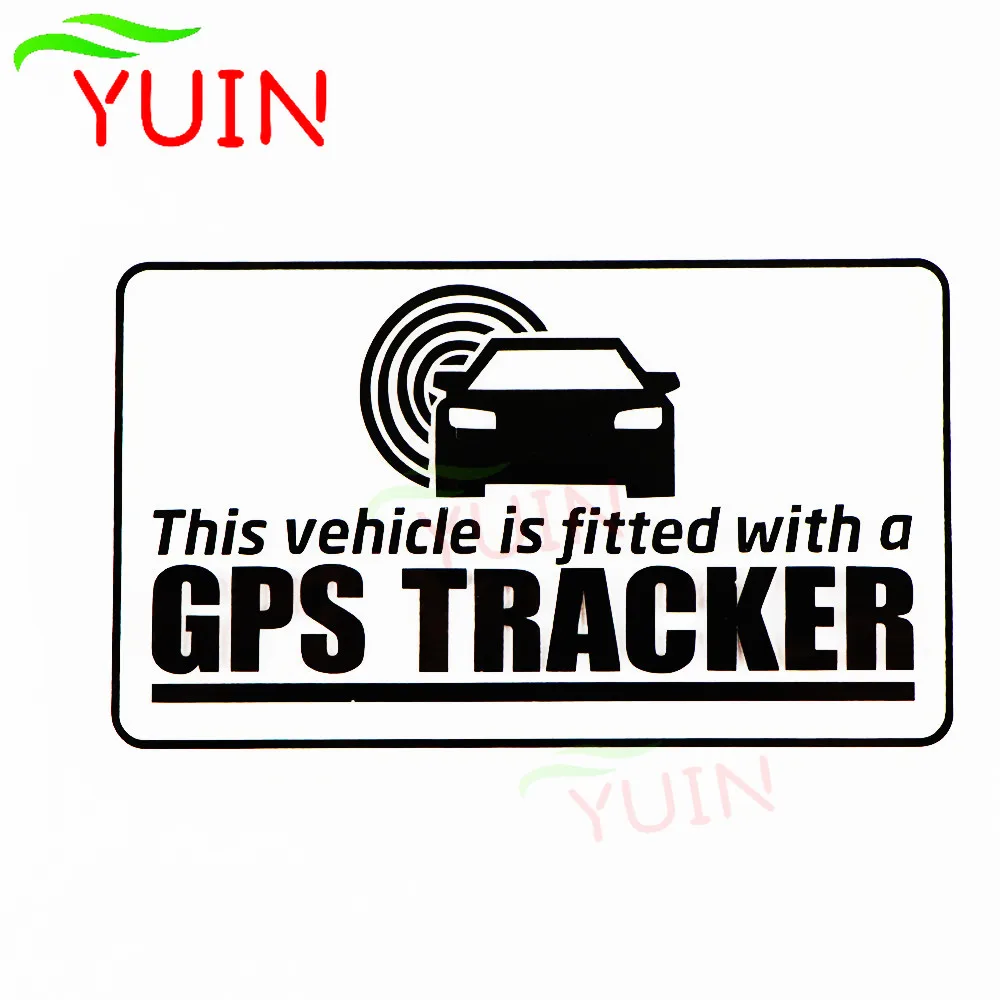 This Car Is Equipped with GPS Tracker Decals Fashion Body Decoration PVC Waterproof Stickers Black/white/red/laser/silver