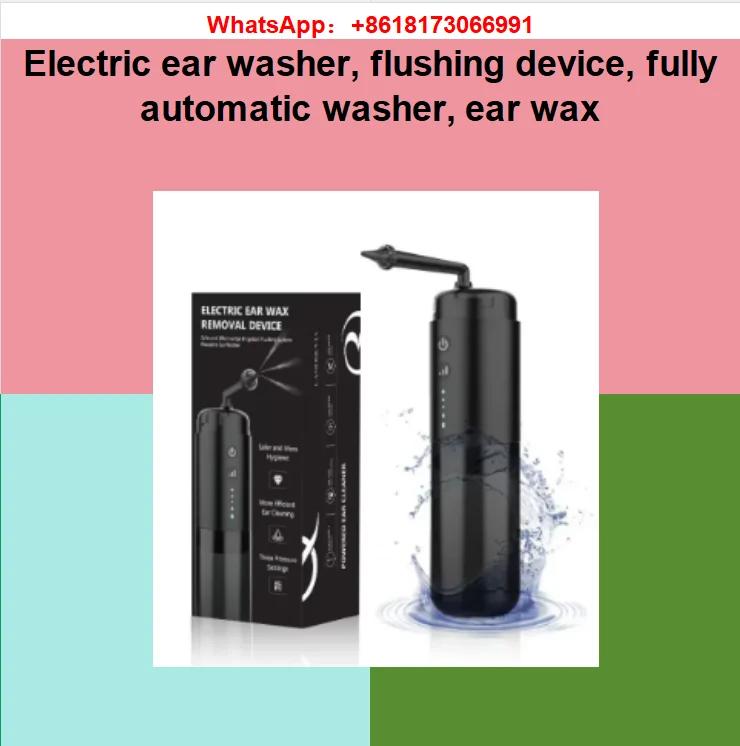 Electric ear washer, flushing device, fully automatic washer, ear wax